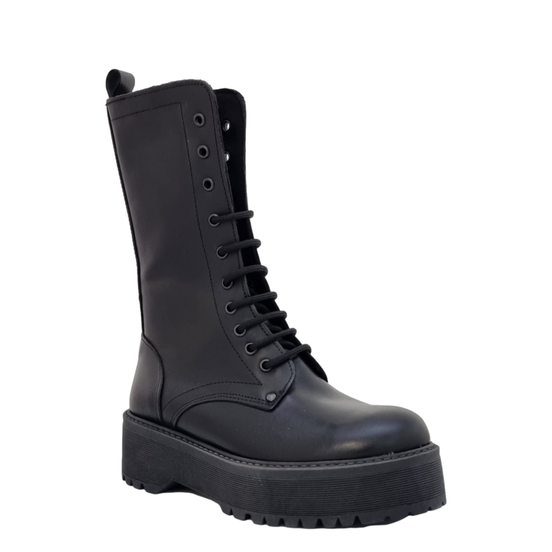 Anfibi 2025 stringati neri