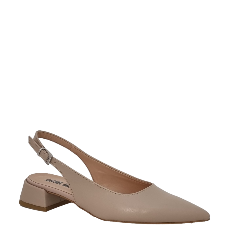 Ballerine chanel pelle nude con tacco basso