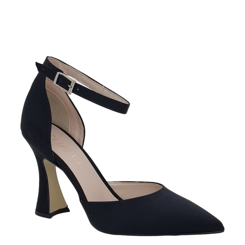 Decollete raso nero shop