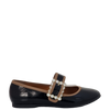 Ballerine naplak nero con fibbia e accessorio F/W