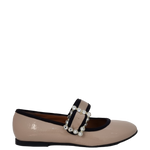 Ballerine naplak nude con fibbia e accessorio F/W