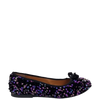 Ballerine con paillettes nero violet F/W