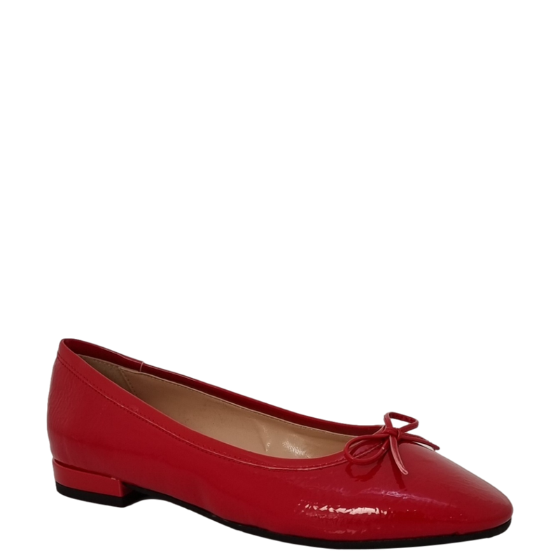 Ballerine in vernice rosso con fiocchetto F/W