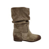 Stivaletti alla caviglia arricciati camoscio taupe V F/W