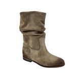 Stivaletti alla caviglia arricciati camoscio taupe V F/W