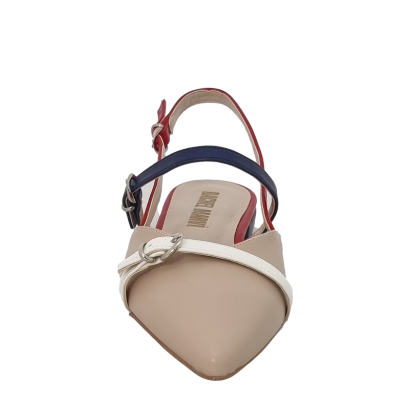 Ballerine chanel a punta nude multicolor