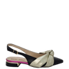 Ballerine chanel a punta con nodo nero fuxia oro