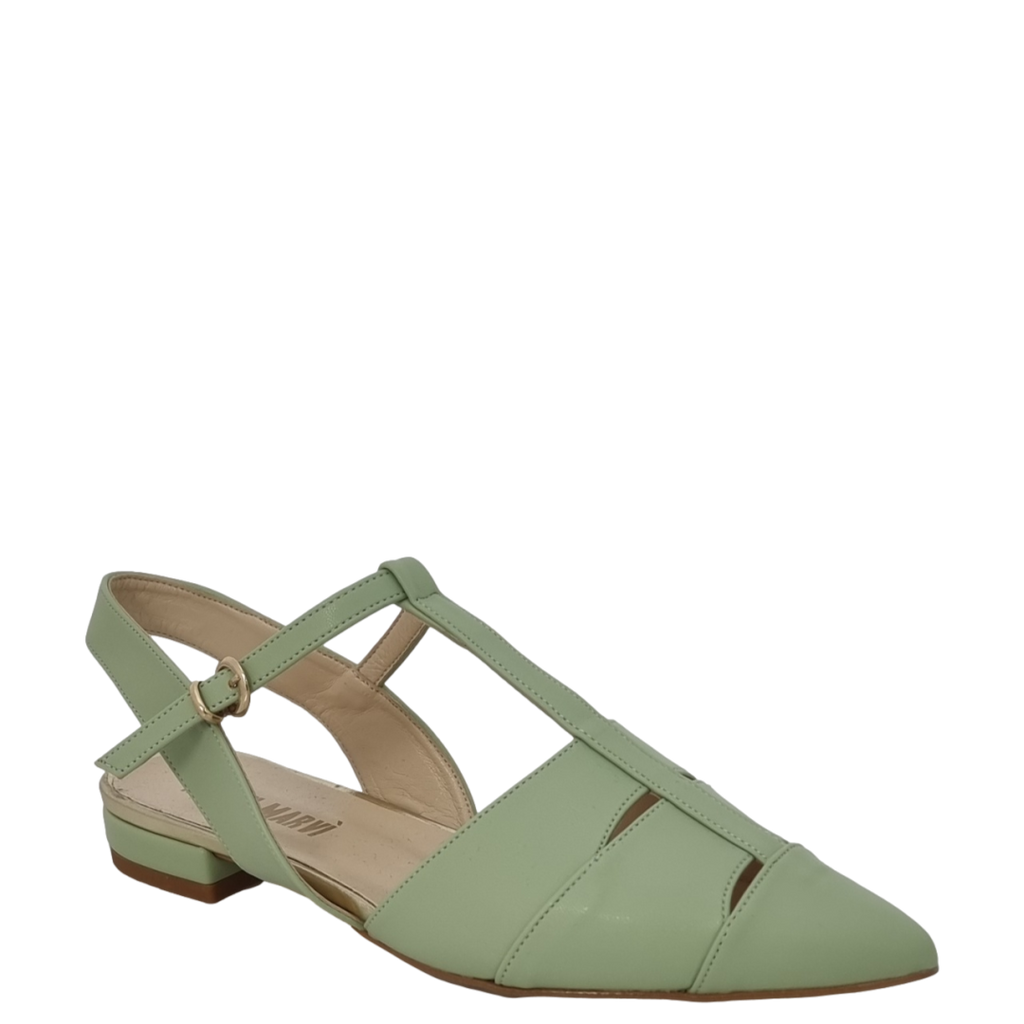 Ballerine ragno a punta verde