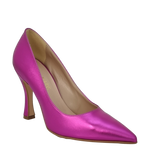 Décolleté laminato fuxia con tacco alto