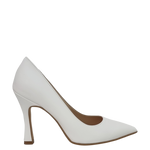 Décolleté bianco con tacco alto