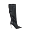 Stivale alto con tacco in pelle nero