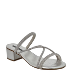 Sandali eleganti argento con strass