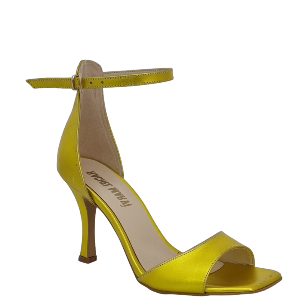 Sandali gialli tacco basso discount