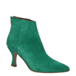 Tronchetti con tacco pelle scamosciata verde
