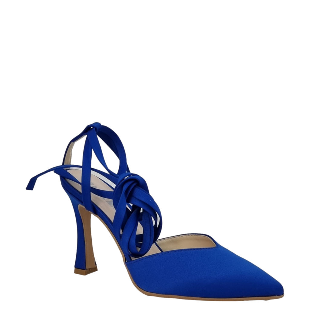 Décolleté mignon raso bluette alla schiava