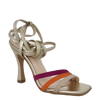 Sandali alla schiava multicolor con tacco alto