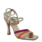 Sandali alla schiava multicolor con tacco alto