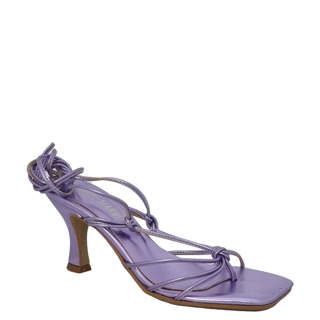 Sandali infradito alla schiava laminato glicine