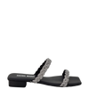 Sandali bassi eleganti neri con strass