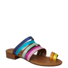 Sandali bassi infradito laminato multicolor