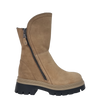 Anfibi a stivaletto con zip camoscio beige fondo alto F/W