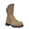 Anfibi a stivaletto con zip camoscio beige fondo alto F/W