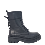 Anfibi con stringhe in pelle nero F/W