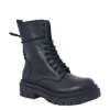 Anfibi con stringhe in pelle nero F/W