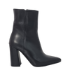 Stivaletti con tacco alto largo in pelle nero F/W
