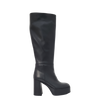 Stivale con tacco e plateau alto in pelle nero F/W