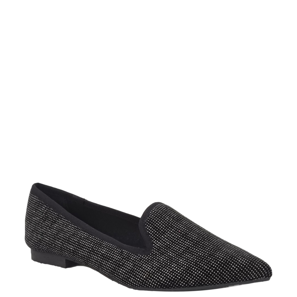 Ballerine multistrass nero a punta F/W