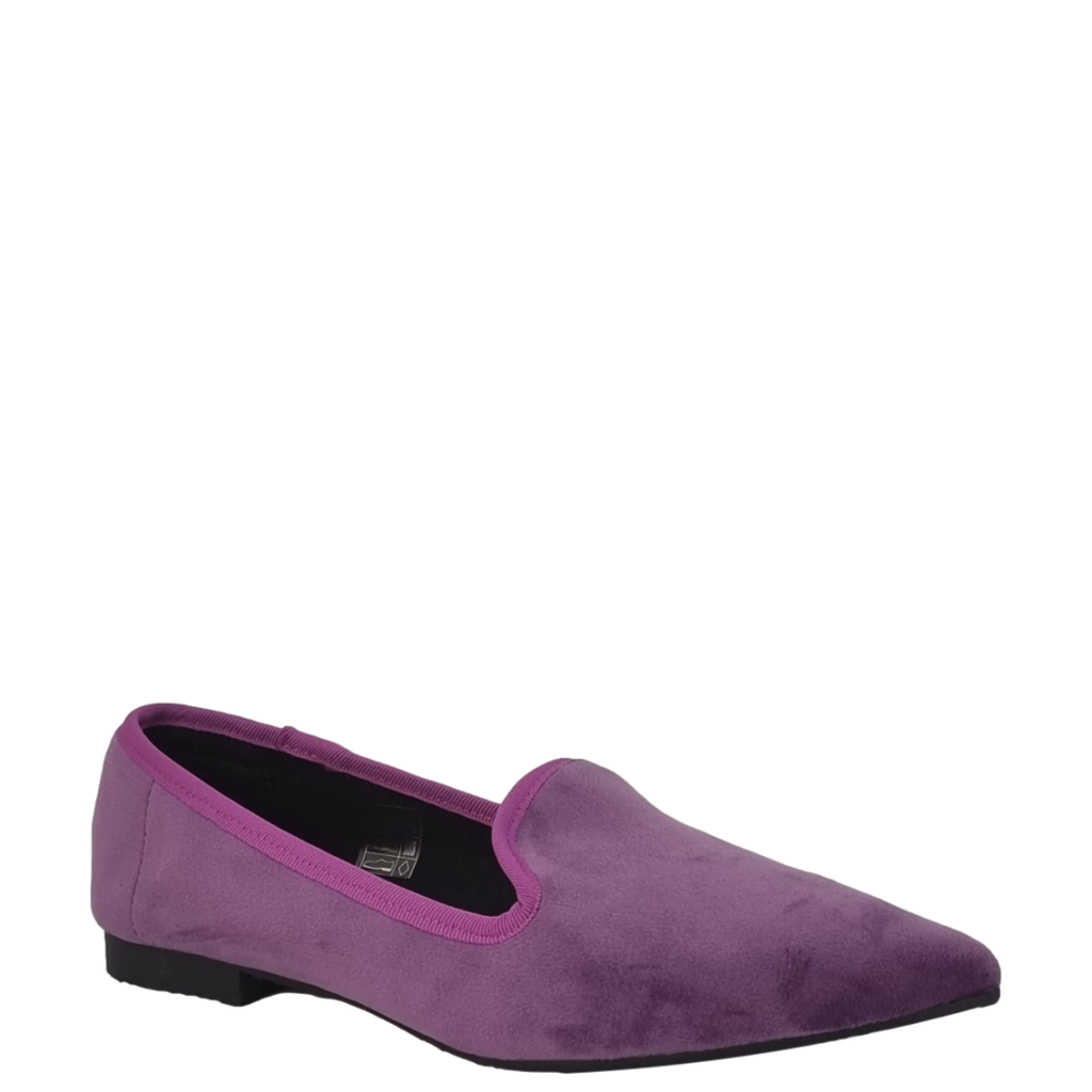Ballerine fuxia a punta in vellutino F/W