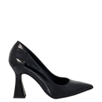 Décolleté tacco alto a rocchetto in naplak nero F/W