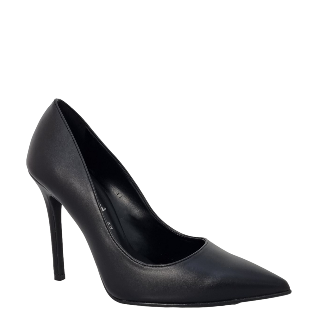 Décolleté tacco alto a spillo in pelle nero F/W