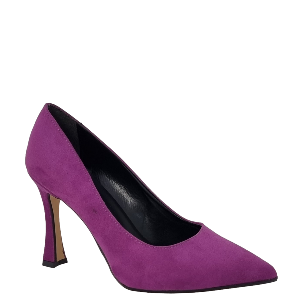 Décolleté tacco alto in camoscio fuxia F/W