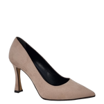 Décolleté tacco alto in camoscio beige F/W