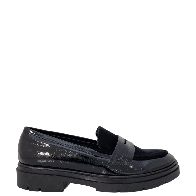 Mocassini naplak e velluto nero F/W