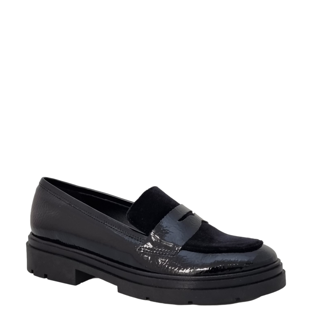 Mocassini naplak e velluto nero F/W