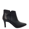 Tronchetti bassi con tacco a spillo in pelle nero F/W