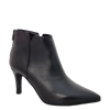 Tronchetti bassi con tacco a spillo in pelle nero F/W