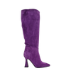 Stivali con tacco alto a rocchetto in camoscio viola F/W