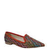 Ballerine a punta in tessuto multicolor caraibi marrone