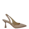 Décolleté chanel con elastico in pelle nude tacco laccato