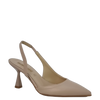 Décolleté chanel con elastico in pelle nude tacco laccato