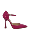 Décolleté punta e tallone in vernice fuxia e tacco laccato