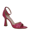Sandalo foglia in vernice fuxia con tacco a clessidra