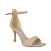 Sandali beige donna forma quadrata tacco alto