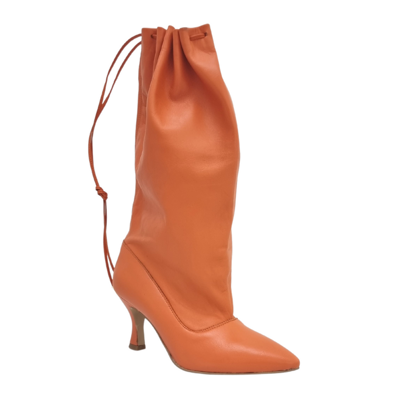 Stivaletti Palloncino vera pelle arancio