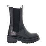Tronchetti Beatles neri con elastico vera pelle
