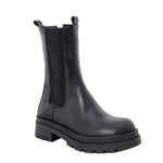 Tronchetti Beatles neri con elastico vera pelle